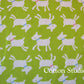 Baby Goat Lime Green Oxford Cotton Fabric by Cosmo