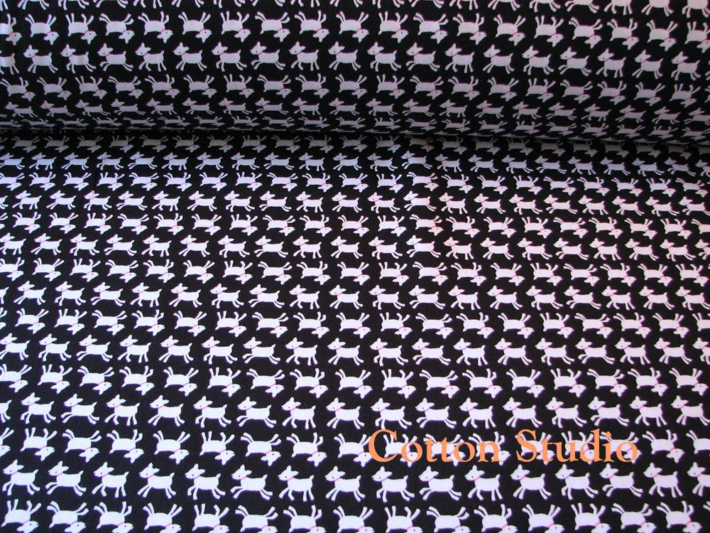 Baby Goat Black Oxford Cotton Fabric by Cosmo