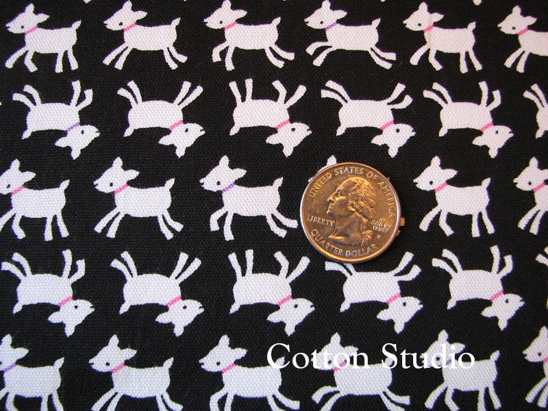 Baby Goat Black Oxford Cotton Fabric by Cosmo