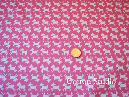 Baby Goat Pink Oxford Cotton Fabric by Cosmo