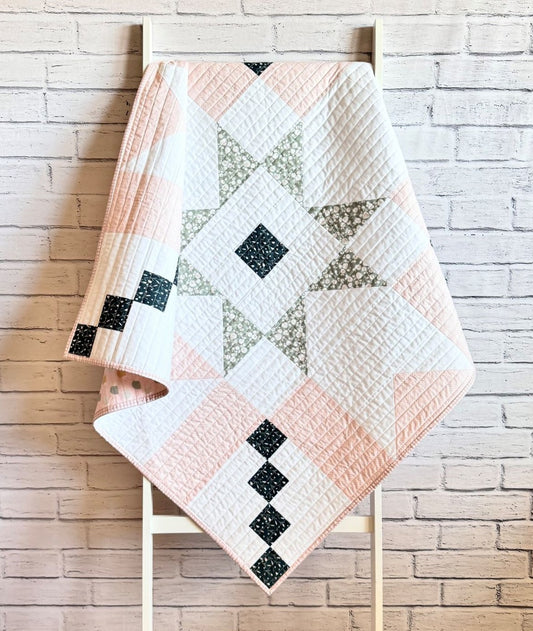Super Star Quilt Kit Lap Size 48" x 48" - Sweet Little Friends Girl
