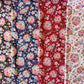 Japanese Fabric Fan Butterfly and Flower Bouquet Metallic Gold Accent
