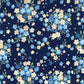 Kokka Sakura Cotton Sheeting Navy Blue Metallic Accent Japanese Fabric