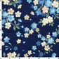 Kokka Sakura Cotton Sheeting Navy Blue Metallic Accent Japanese Fabric