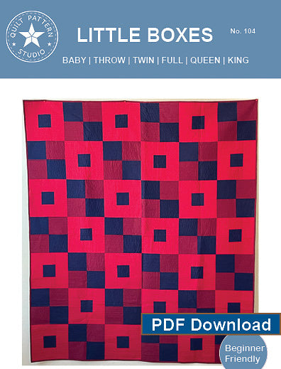 Little Boxes Easy Quilt Pattern 6 Size - PDF Download