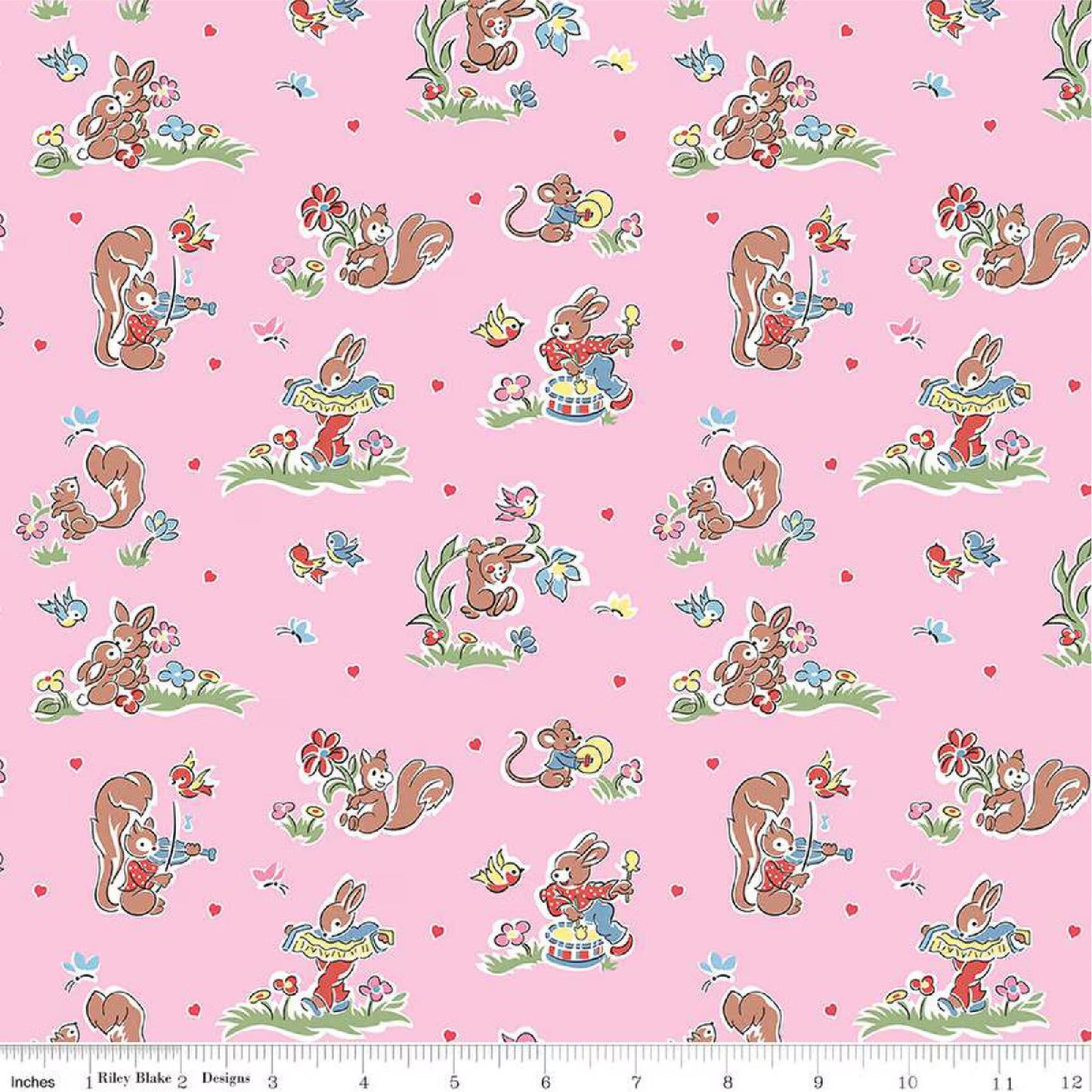 Riley Blake Love Notes Main Pink Quilting Fabric