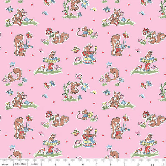 Riley Blake Love Notes Main Pink Quilting Fabric