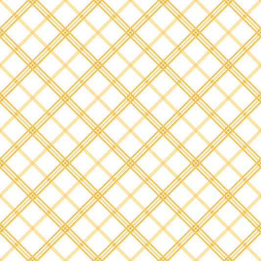 Maywood Kimberbell Basics Plaid Yellow Quilting Fabric