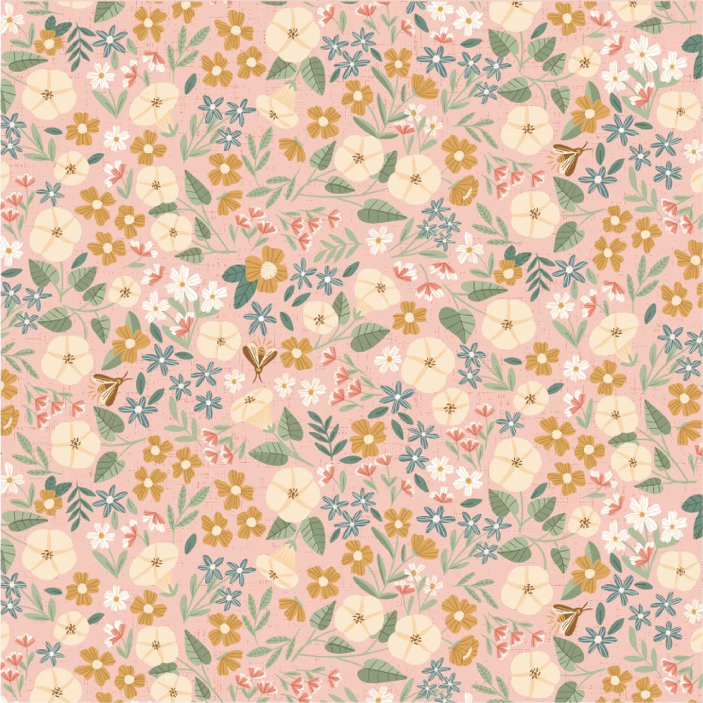 Moonbeam Dreams Moon Garden Blush by Amanda Grace Poppie Cotton Fabric