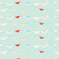 Poppie Cotton Fabric Market Day Bunting Print Mint