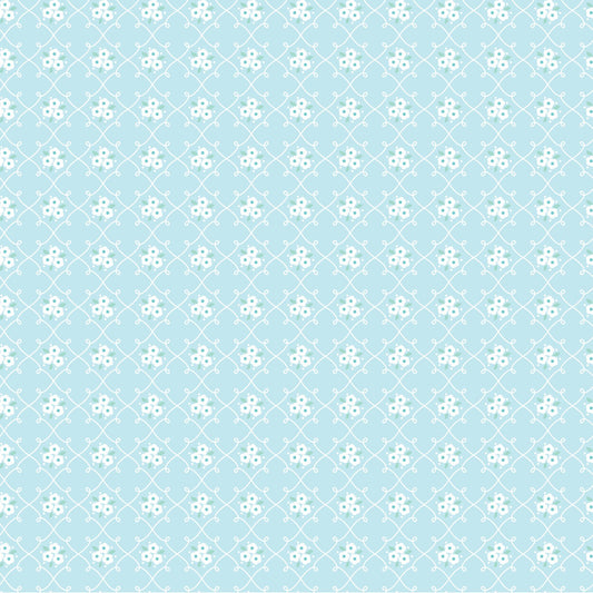Poppie Cotton Fabric Market Day Rosie Fence Teal