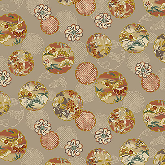 Quilt Gate Hyakka Ryoran Shiki Kimono Prints 14A Japanese Fabric