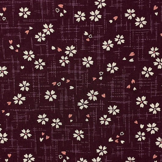 Sevenberry Japanese Fabric Cherry Blossoms Purple
