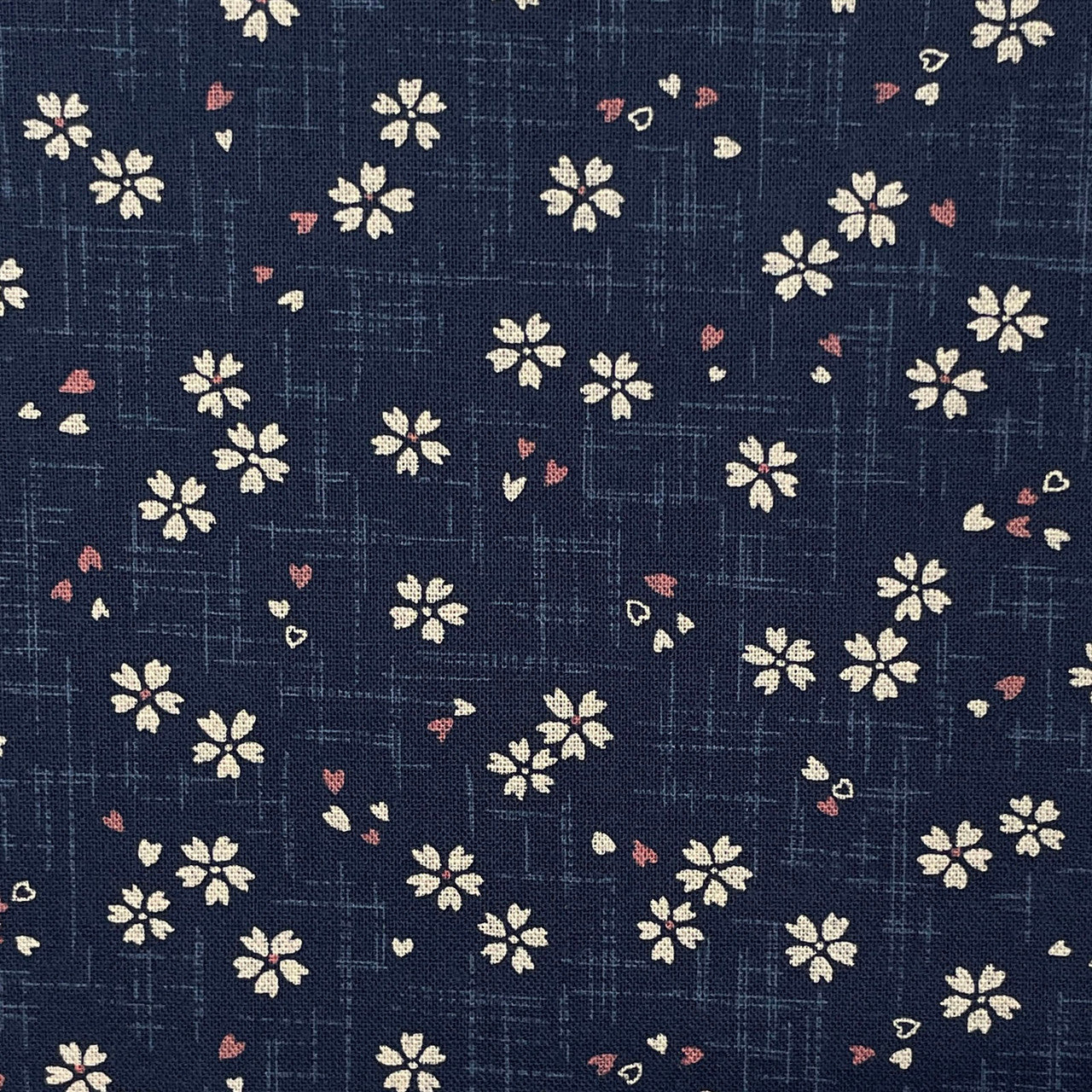 Sevenberry Japanese Fabric Cherry Blossoms Navy Blue