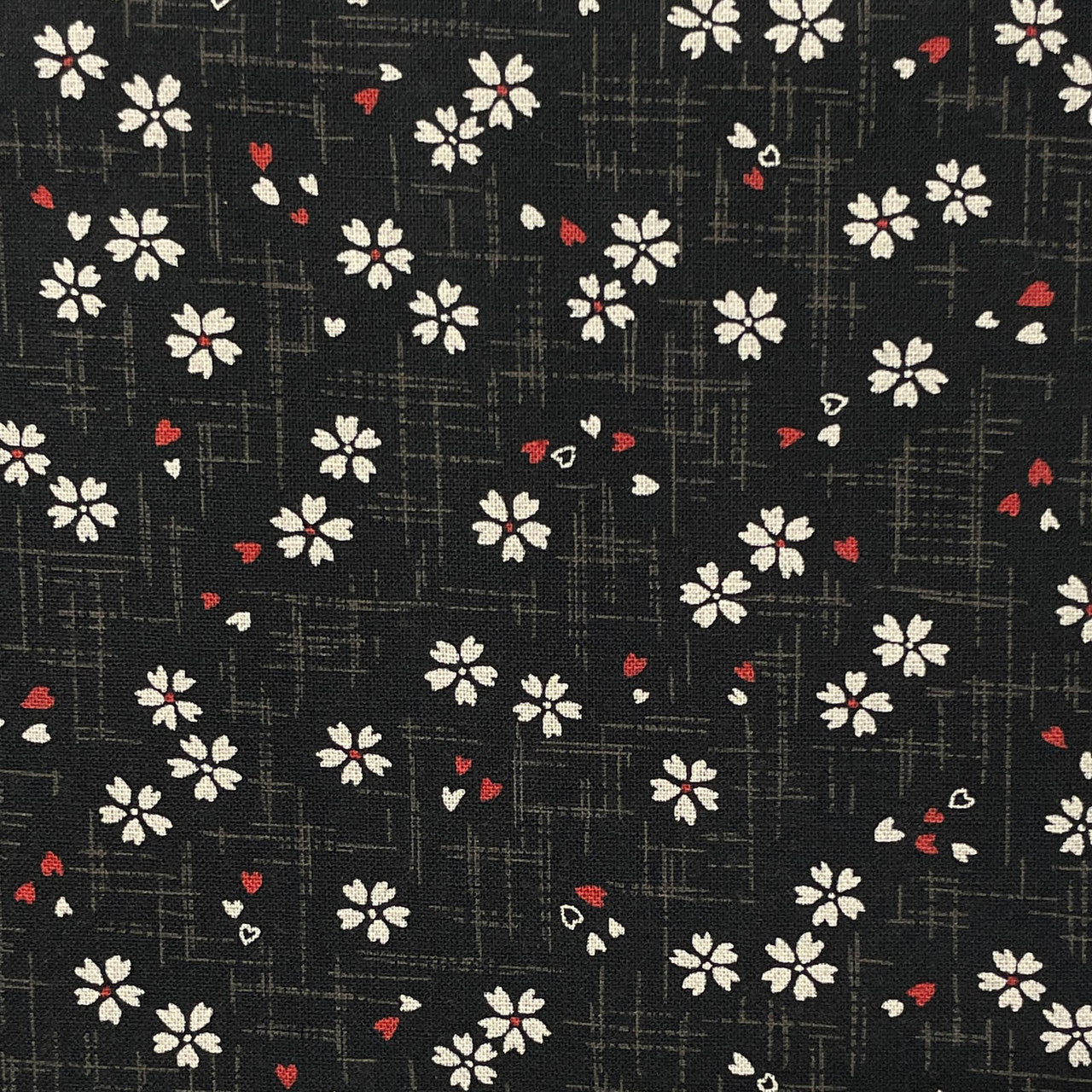 Sevenberry Japanese Fabric Cherry Blossoms Black