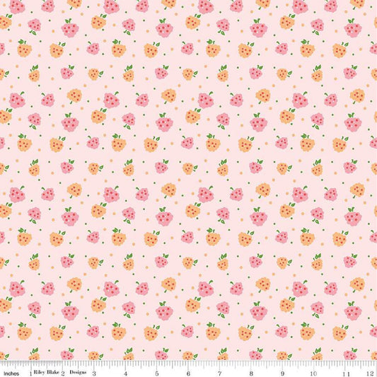 Riley Blake Summer Skies and Fireflies Raspberries Pink Quilting Fabric