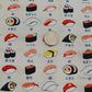 Sushi Japanese Fabric Beige