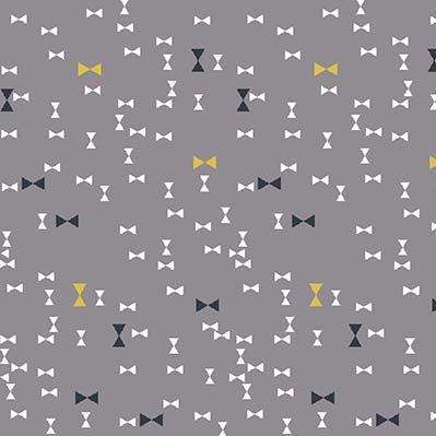 TRIANGLE BOWS Michael Miller Fabric DM8266-GRAY-D