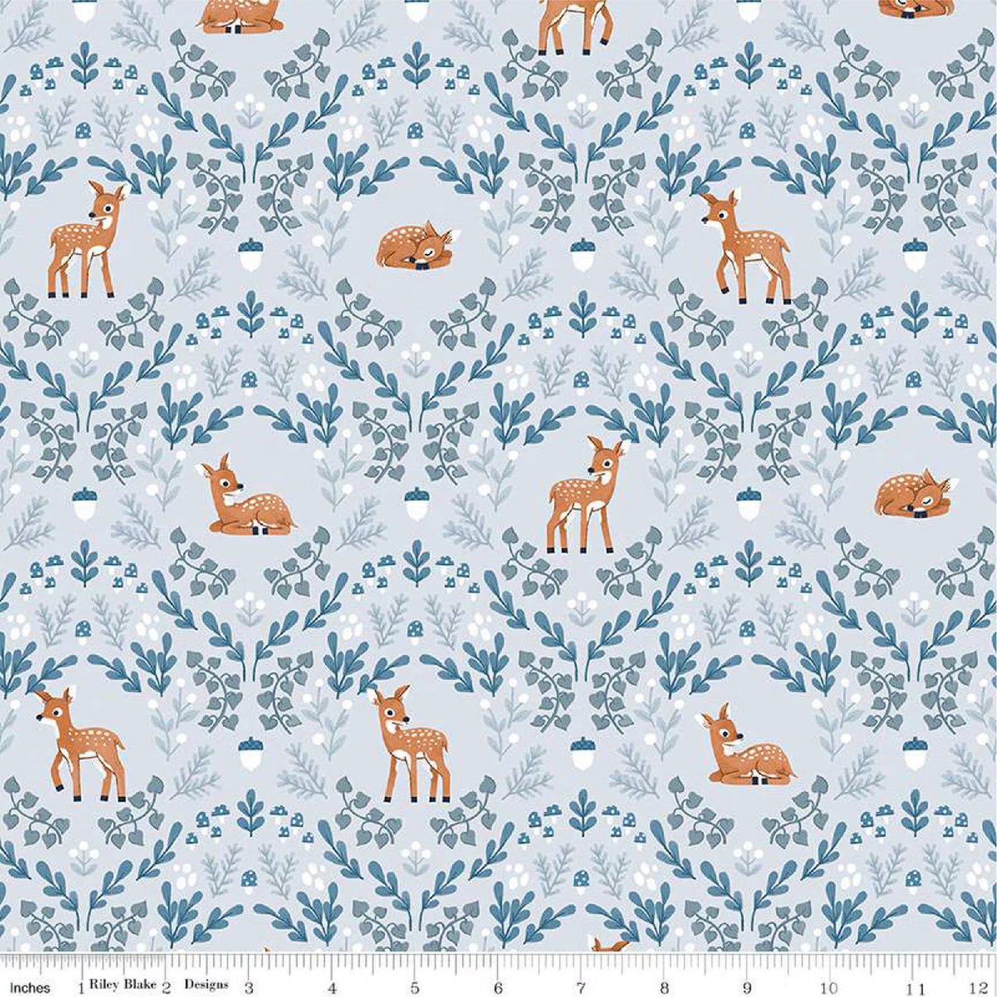 Riley Blake Twilight Creatures Wild Fawns Ice Quilting Fabric
