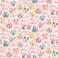 Painted Blossoms Wild Flowers Pink Poppie Cotton Fabric