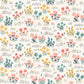 Painted Blossoms Wild Flowers White Poppie Cotton Fabric