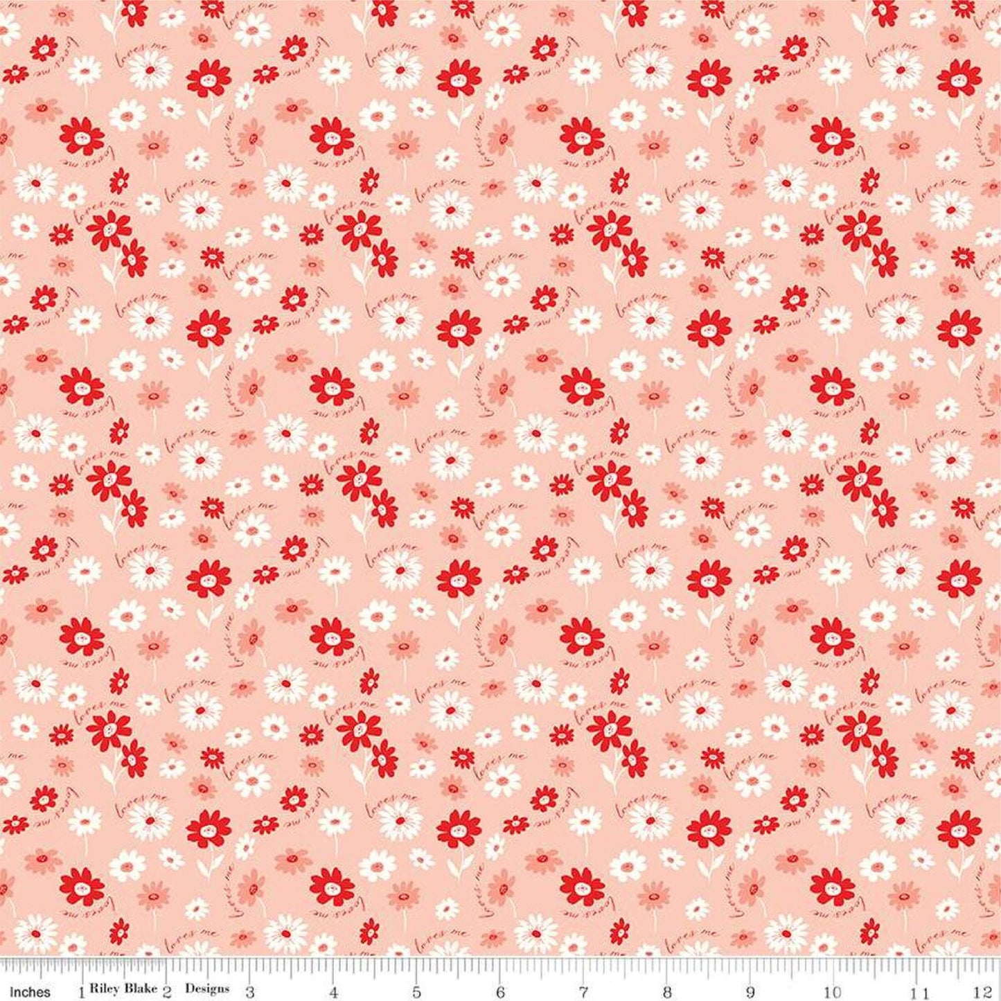 Riley Blake You & Me Loves Me Pink C15401-PINK Quilting Fabric