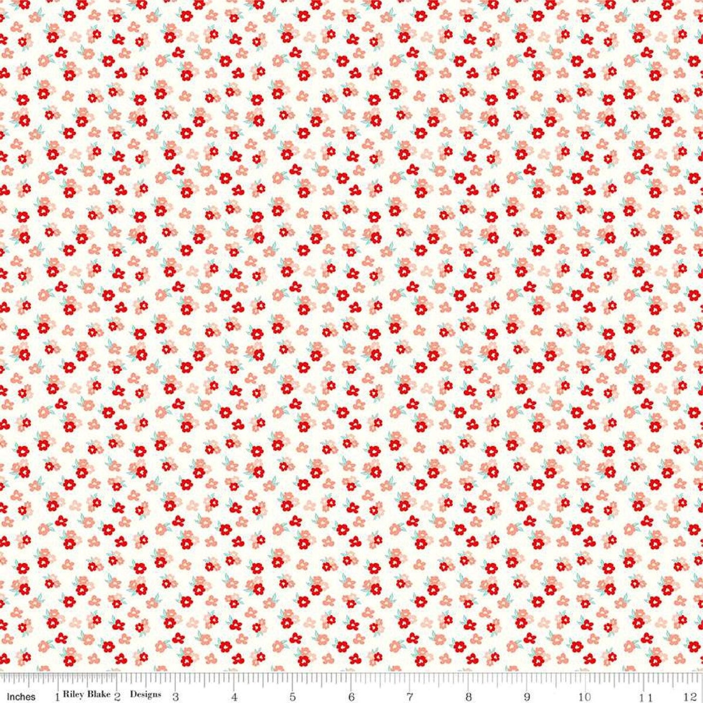 Riley Blake You & Me Tossed Floral Cream C15404-CREAM Quilting Fabric