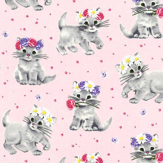 Furry Princess on Pink Michael Miller Fabrics DC8193-PRIN-D