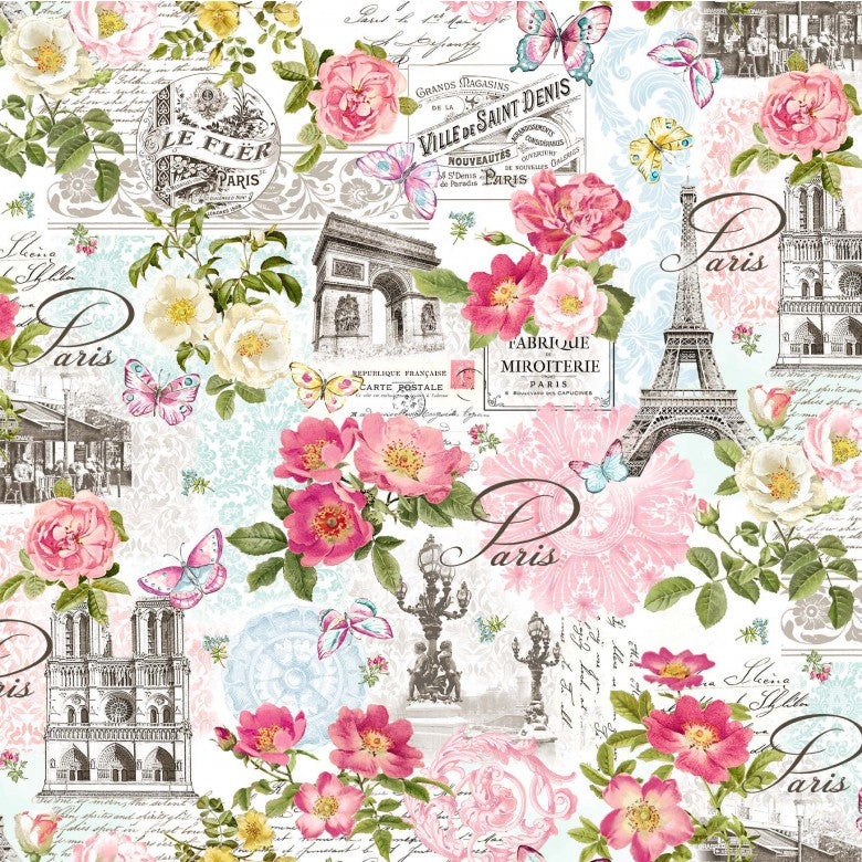 Paris in Bloom Michael Miller Fabrics DCX9623-WHIT-D