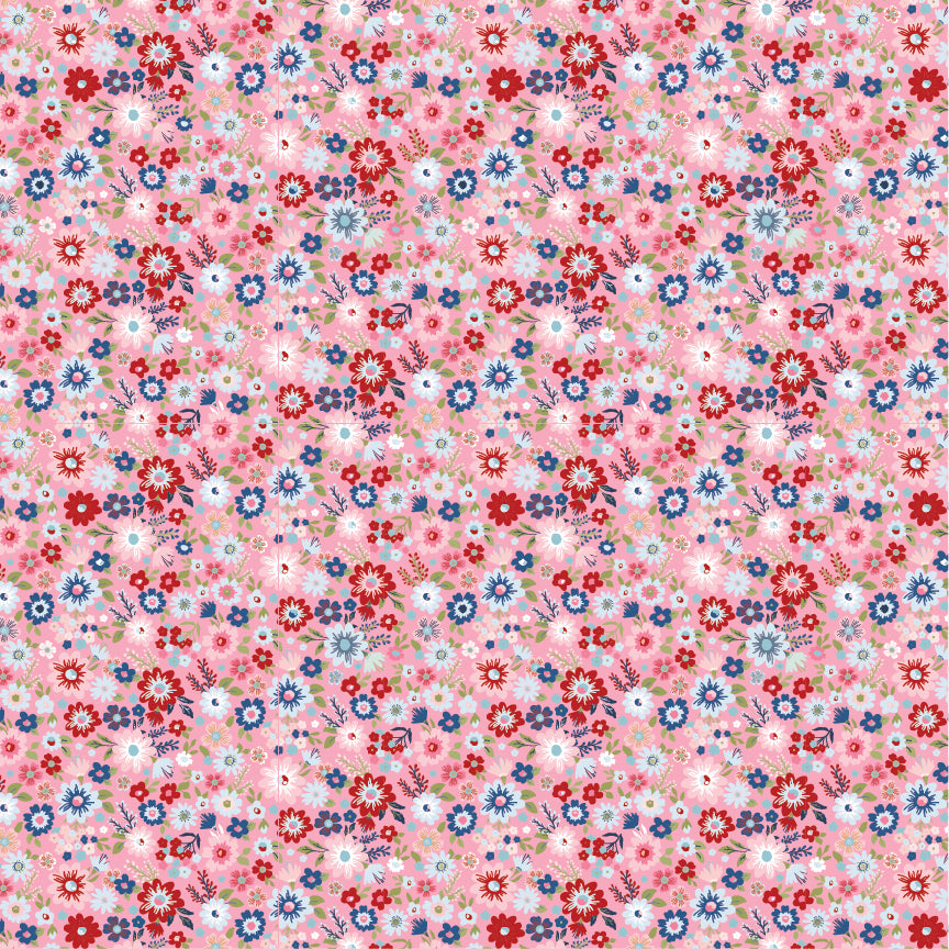Poppie Cotton Fabric Hooray Liberty Pink