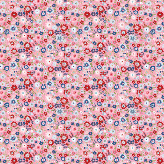 Poppie Cotton Fabric Hooray Liberty Pink
