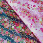 Japanese Fabric Paper Crane and Flowers Cherry Blossoms Metallic Gold Accent