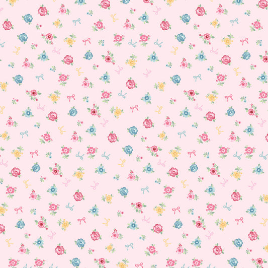 Poppie Cotton Fabric Rosy Cheeks Welcome Pink